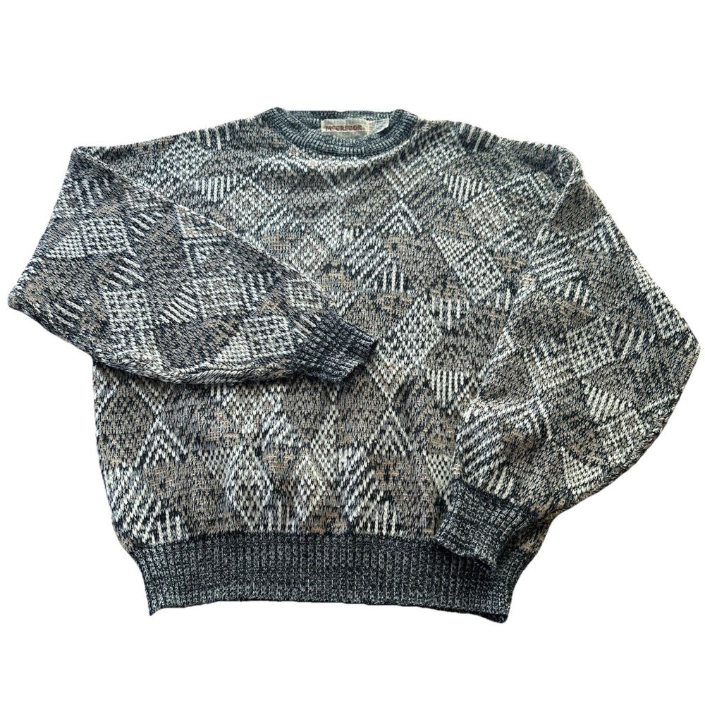Vintage McGregor‎ Men’s L 100% Acrylic Argyle Grandpa Pullover Sweater 80s 90s